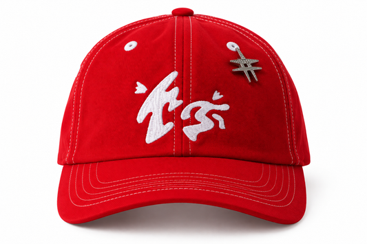Gorra roja Carbassa Studio – vista 2