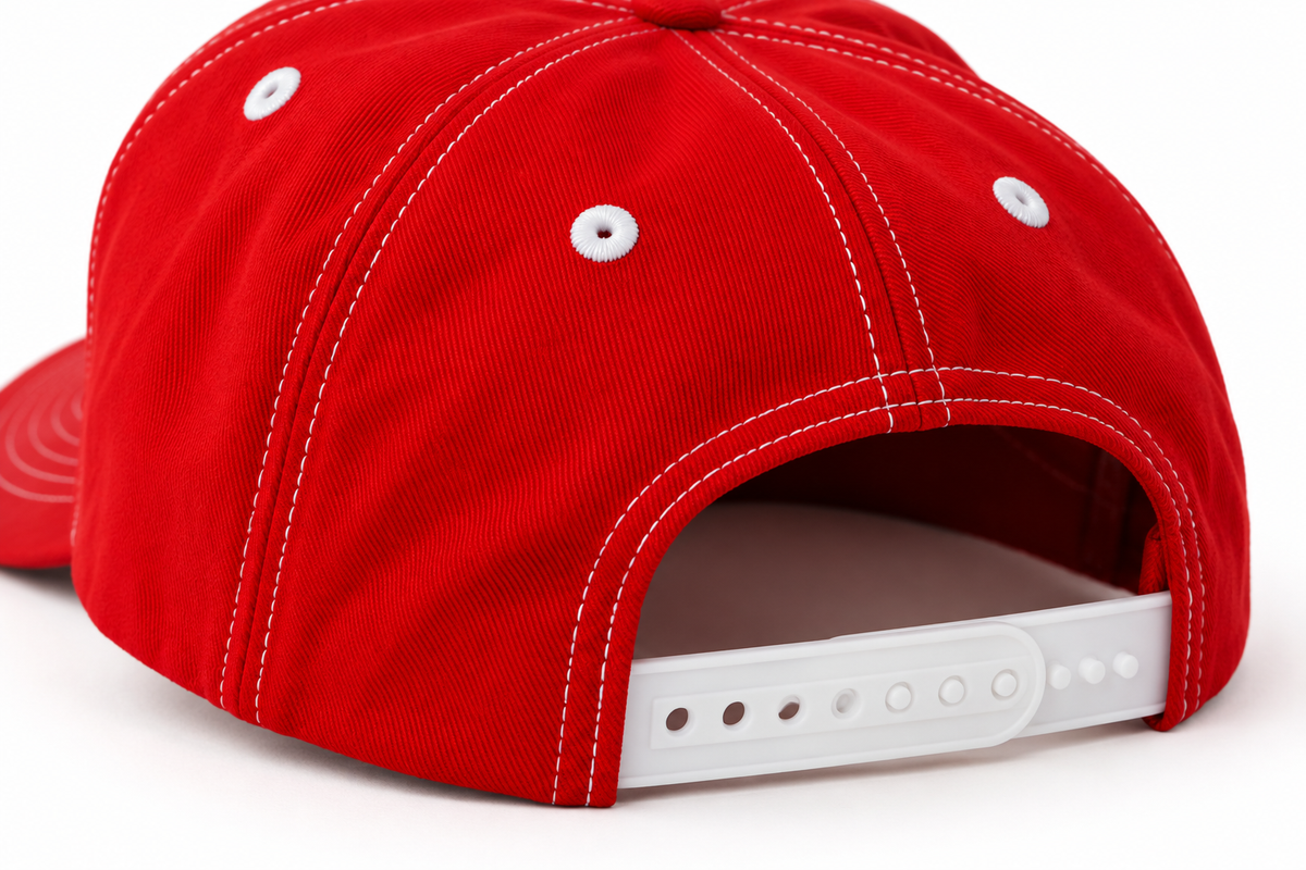 Gorra roja Carbassa Studio – vista 3